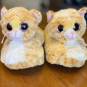 Ty Beanie Boo Kitty Slippers Girls Sz XL (3-4)